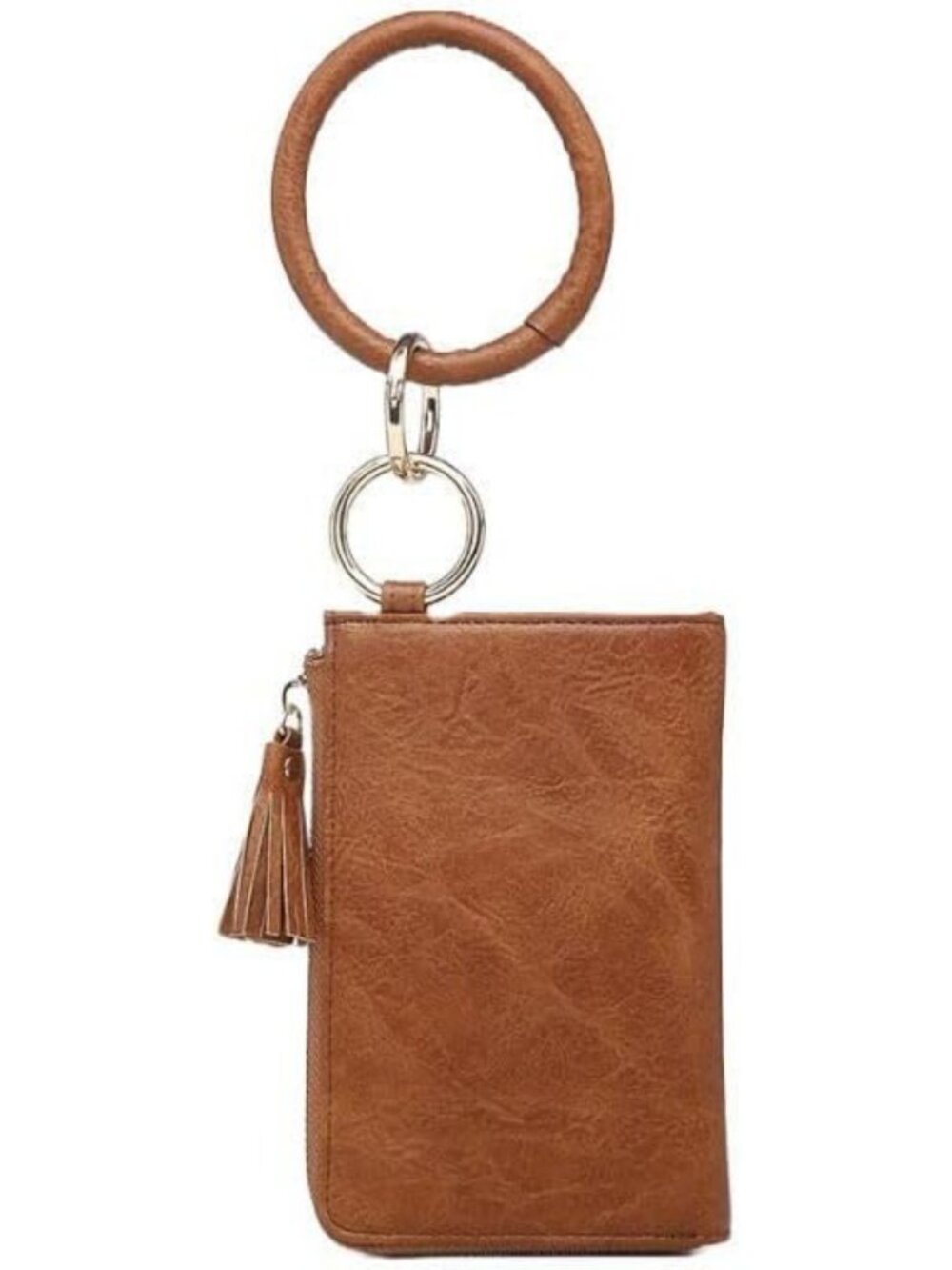 Chic Vegan Leather Bangle Wristlet - Stylish, Eco-Friendly Accessory for Any